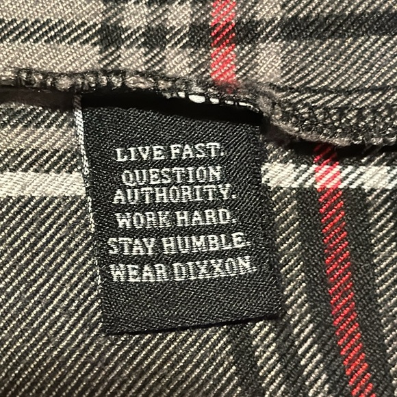 DIXXON™️ Men's Size 2X 'The Heritage' Long Sleeve Blk/Gray/Red Flannel Shirt - Picture 9 of 10